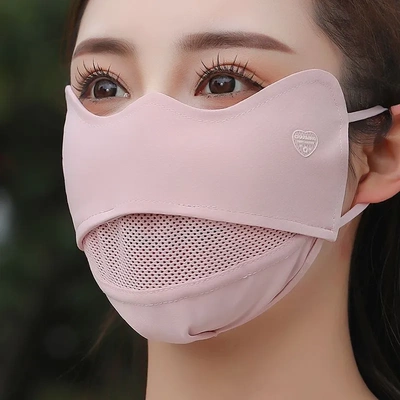 夏季冰丝透气防晒面罩女骑行