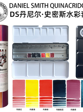 DS史密斯水彩颜料套装艺术家14色/6色5ml管装半块固体DanielSmith