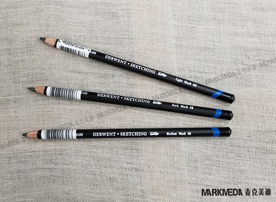 进口 Derwent得韵 素描铅笔  玛瑙超黑笔 Dark 水溶石墨绘画铅笔