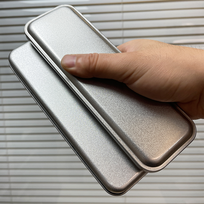 麦克美迪双层笔盒马口铁皮文具盒金属铅笔盒收纳盒水彩盒金属盒