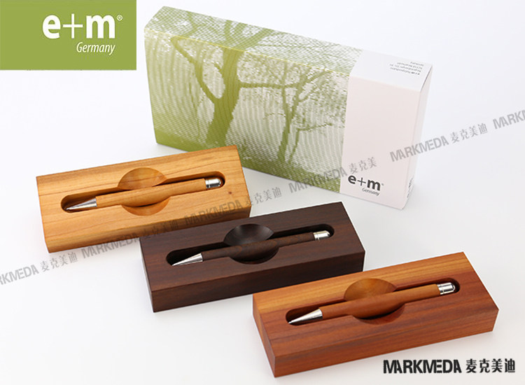 독일 E+M 파커 스타일 클래식 우드 볼펜 문진 선물 상자 011 3색 싱글