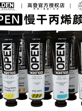 美国进口GOLDEN高登59ml开放型OPEN系列慢干丙烯颜料丙烯画白色