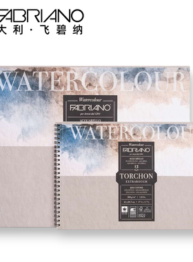 意大利进口飞碧纳超粗纹水彩本25%棉浆和纤维素ECF线圈四面封胶本