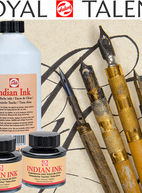 进口荷兰泰伦斯印度墨水Indian Ink30ml黑色耐光防水制图绘图墨水