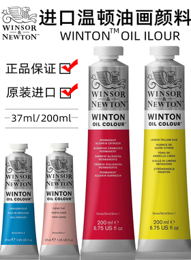 进口英国温莎牛顿WINTON Oil温顿油画颜料学院级油彩37ml200ml