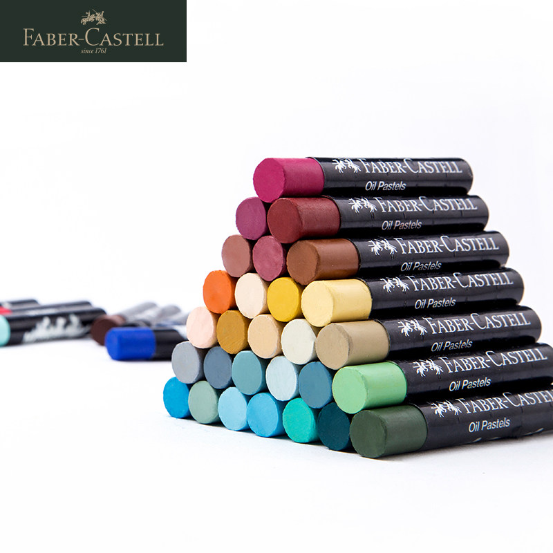 Faber-Castell辉柏嘉蓝盒装油画棒12色24色36色白色重彩油画棒