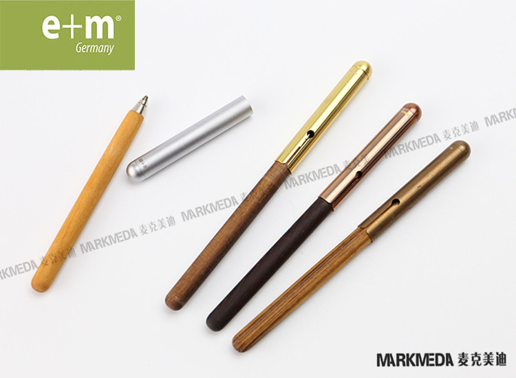 독일 E+M 스타일 나무 금속 캡 볼펜 3810 STYLE.US 스타일러스 1810