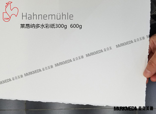 德国进口哈内姆勒莱昂纳多艺术家纯棉毛边水彩纸粗中细纹300g600g