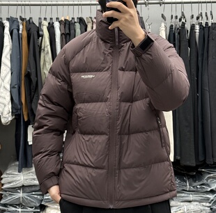 潮牌高级感简约轻便款立领羽绒服男士冬季加厚保暖修身面包服外套