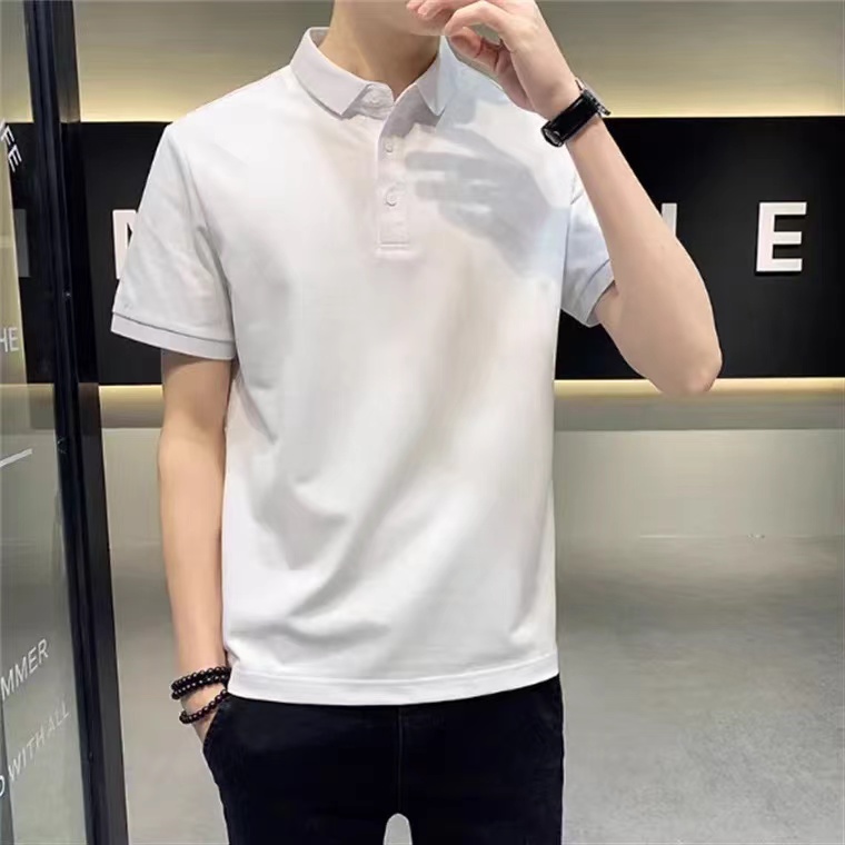 高级感痞帅男装polo衫潮牌男士