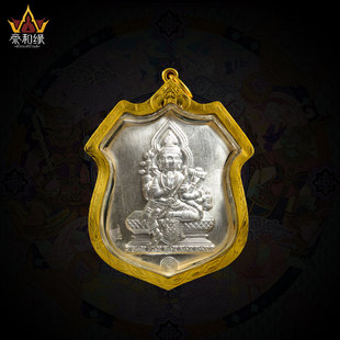 泰国佛牌 达梵天四面神 阿赞刁2565 萨玛空卡包金 纯银四面佛