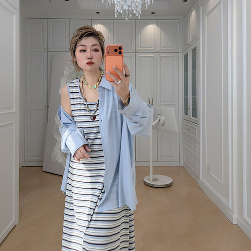 大码女装胖mm休闲风穿搭两件套