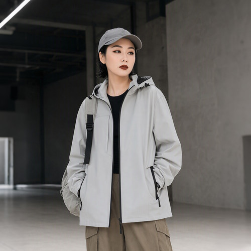 大码女装胖mm休闲户外运动外套
