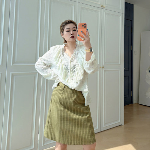 大码女装胖mm高腰显瘦百搭半身裙