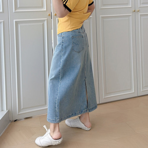 新款大码女装胖mm休闲牛仔半身裙