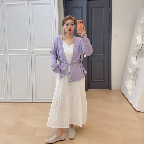 大码女装胖mm温柔风吊带连衣裙