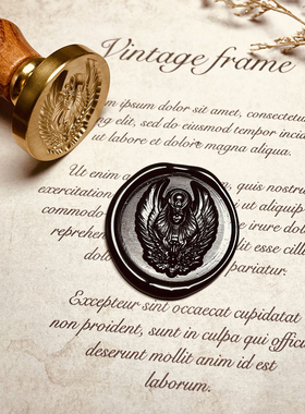 【Feather of Maat】埃及神话火漆印章浮雕3D立体复古章手帐信封