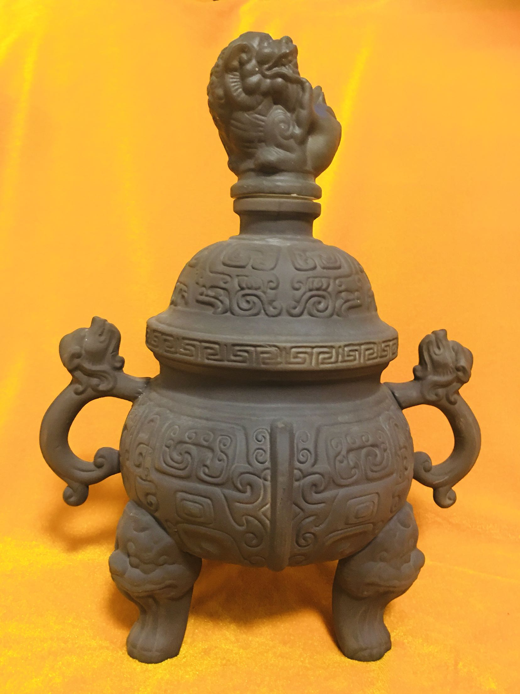 陶瓷酒瓶收藏9366 酒柜展示新款三足鼎三斤精美兽首酒瓶高35宽26
