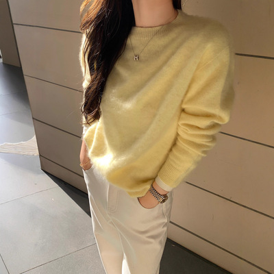 Danise高定 2025年秋季新品 云柔慕斯舒适奢感拉毛羊绒真丝上衣