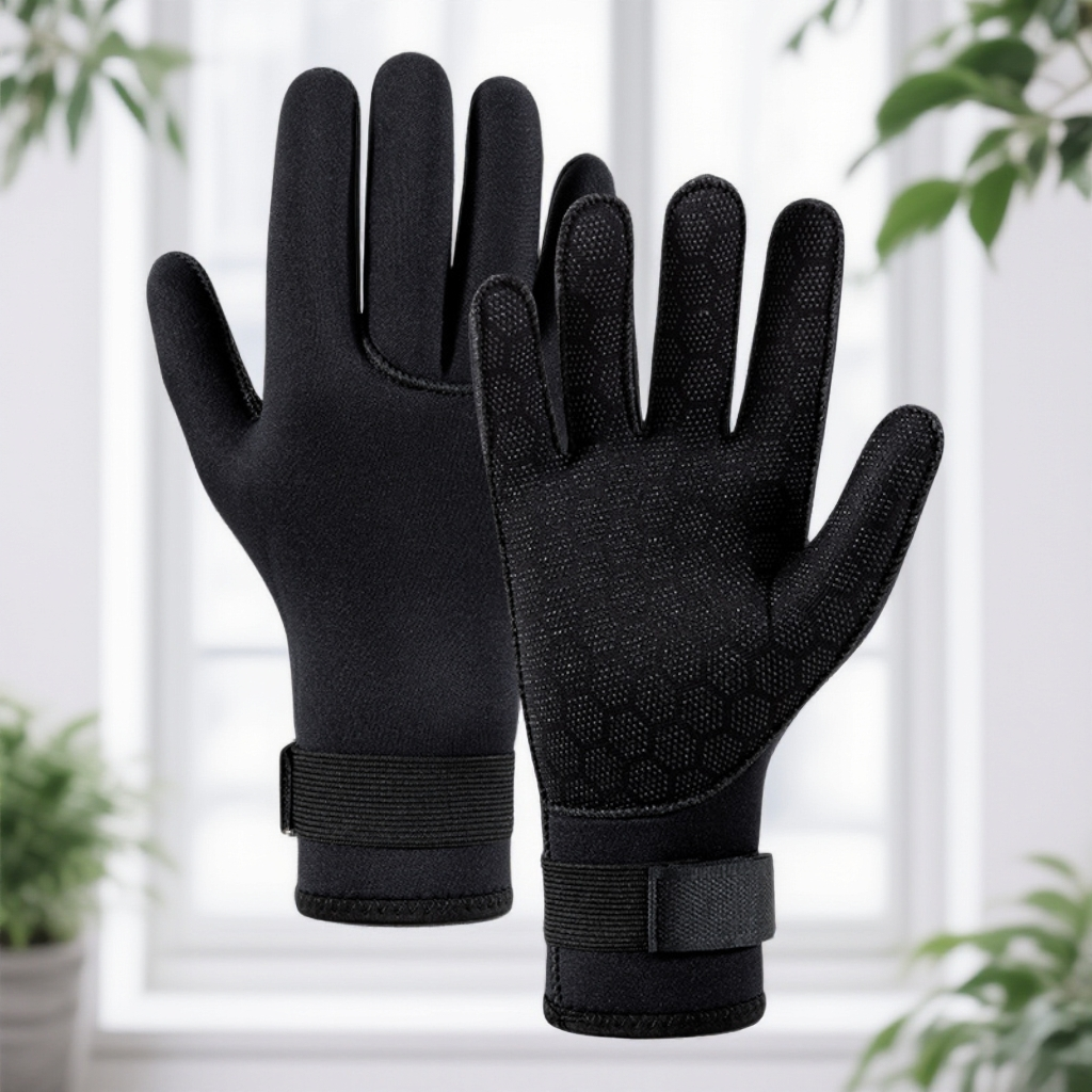 3MM男女通用户外厚款户外运动休闲手套学生保暖防寒钓鱼游泳潜水