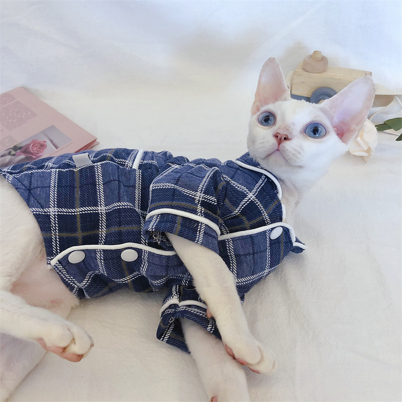 斯芬克斯无毛猫衣服柔软保暖睡衣