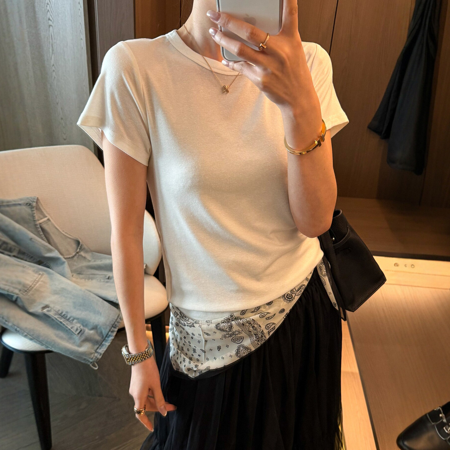 糖果色修身短袖面膜T恤女欧洲站2026春装新款欧货女装打底上衣潮