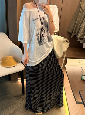 印花防晒衣半身裙两件套装女欧货
