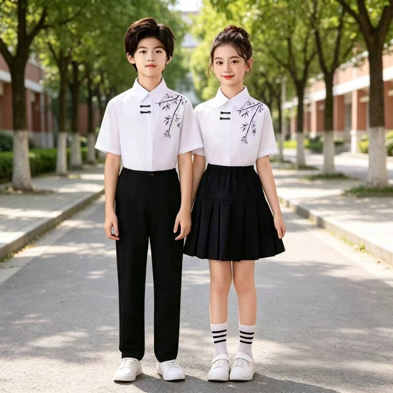 六一儿童合唱演出服小学生班服学院风校服夏装男女诗歌朗诵表演服