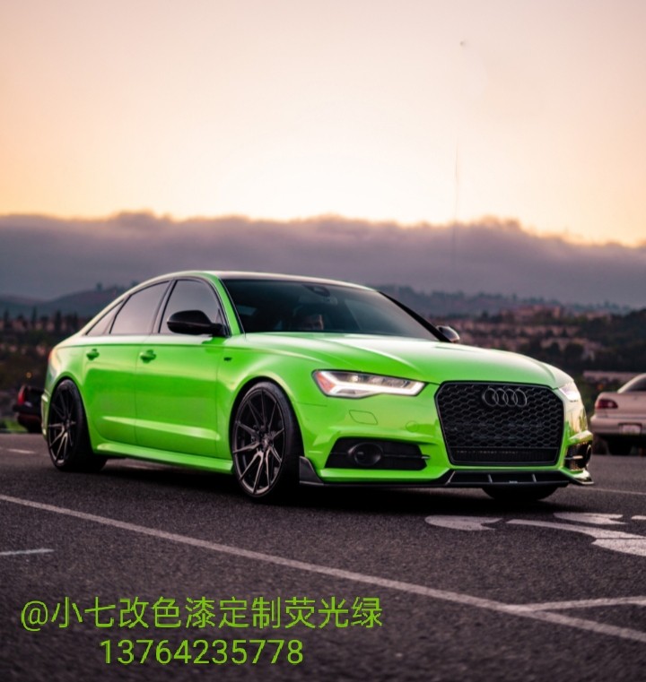 车身涂装改色汽车漆全车喷漆翻新金属漆定制品荧光绿促销珠光漆