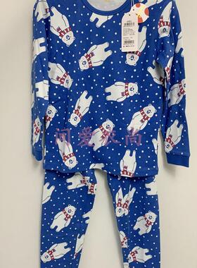 皮尔卡丹儿童内衣23秋冬新品男童纯棉印花卡通秋衣秋裤套装270021