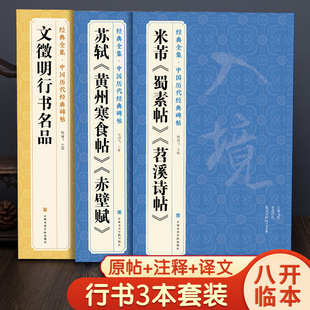 苕溪诗帖 苏轼 黄州寒食帖 3本 文徵明行书名品 蜀素帖 赤壁赋 历代碑帖译文注释行书书籍毛笔字帖书法临摹 米芾