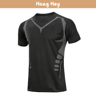 Men's T-Shirts Gym Crewneck Casual Sports Suit Short Sleeves