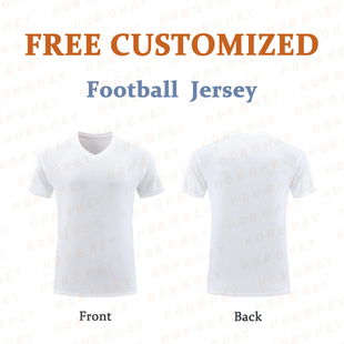 Free Customized Football T-Shirts V Collar Men Jersey Tops