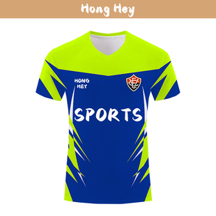 Free Customized Football T-Shirts V Collar Sports Tees