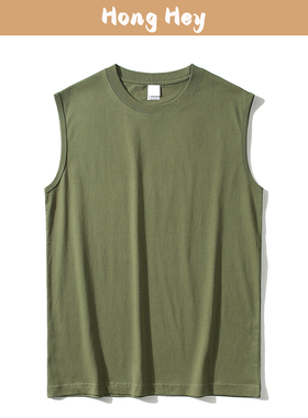 Cotton Tank Top For Men Casual Tees Men's Vest Crewneck Tops