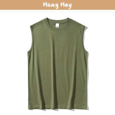 纯棉背心休闲百搭圆领坎肩棉上衣