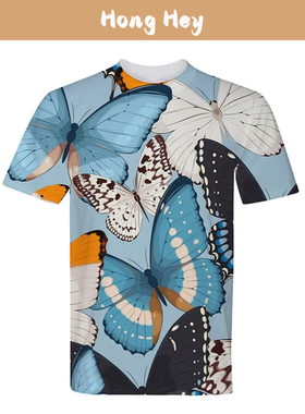 Butterfly T-Shirts For Women Short Sleeves Quick Drying Tees