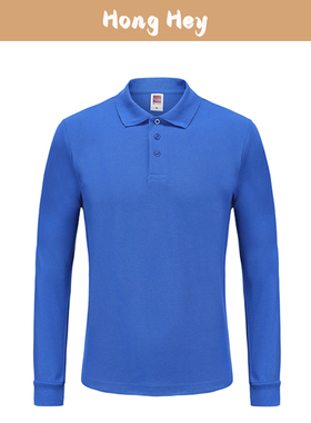 100% Cotton Polo Shirts Men Long Sleeves Unisex Womenswear