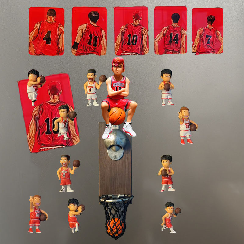 灌篮高手冰箱贴立体磁吸樱木花道流川枫篮球框啤酒开瓶器冰箱公仔,家居饰品,冰箱贴,淘宝优惠券,粉丝福利购,淘宝优惠卷