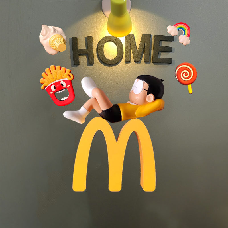 M灯冰箱贴3d麦门小夜灯冰箱装饰躺睡大熊入户门装饰磁吸贴网红门,家居饰品,冰箱贴,淘宝优惠券,粉丝福利购,淘宝优惠卷