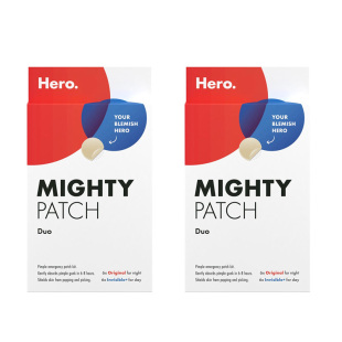 现货Hero Mighty Patch水胶天然温和隐形疮粉刺痘痘贴12片