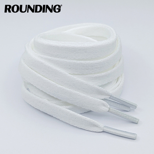 配耐 AirForce1空军一号AF1纯白经典 若丁编织8mm加厚扁鞋带白色