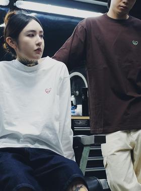 CHIUMOOK le6 LOGO 长袖T恤 白色 巧克力色