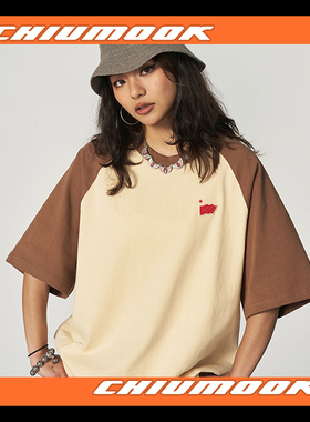 OSCill 绣标插肩短袖T恤