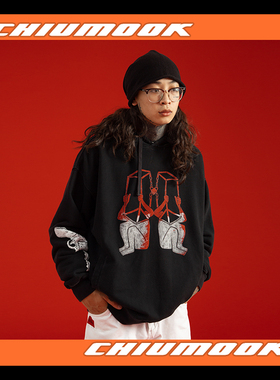 OSCILL 自我牢笼卫衣砂质印花