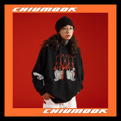 OSCILL 自我牢笼卫衣砂质印花