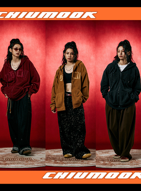 OSCILL 中式笔画开衫摇粒绒拉链卫衣