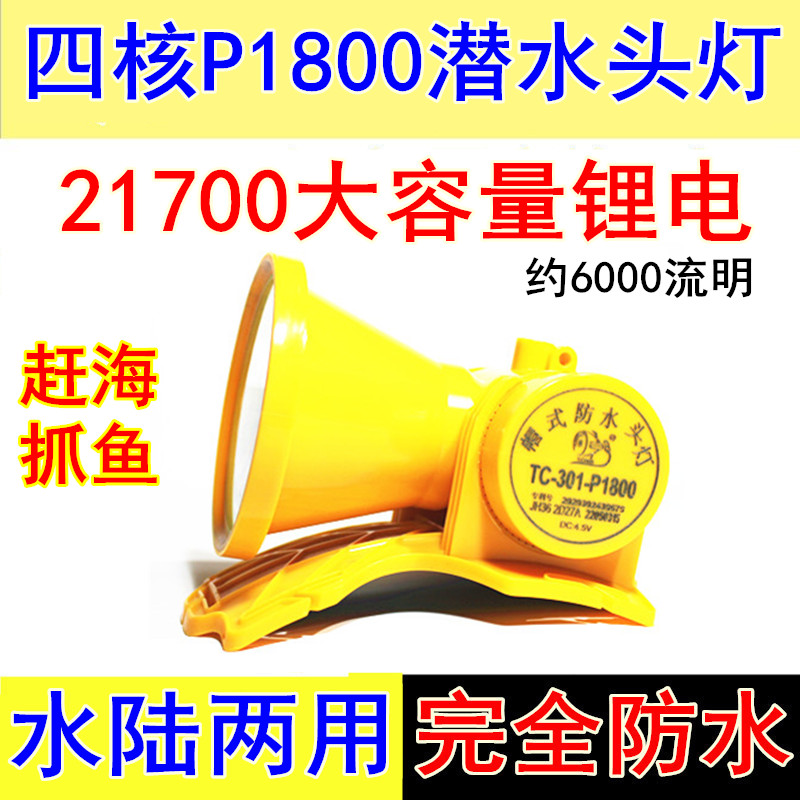 潜水头灯赶海防水头灯抓鱼