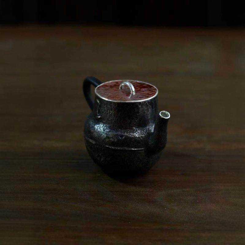 均一尺日本常滑烧银器