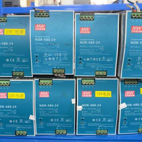 议价明纬MW NDR-480-24导轨式开关电源，24V 20A可维修
